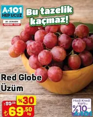 RED GLOBE ÜZÜM KG fiyat ve kampanya bilgisi